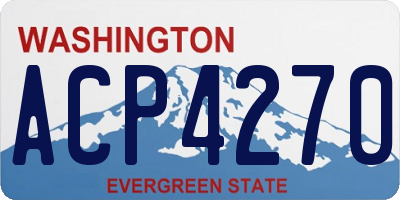 WA license plate ACP4270
