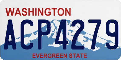 WA license plate ACP4279