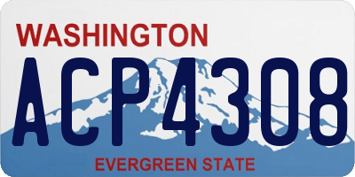 WA license plate ACP4308