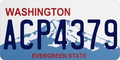 WA license plate ACP4379