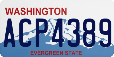 WA license plate ACP4389