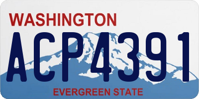 WA license plate ACP4391