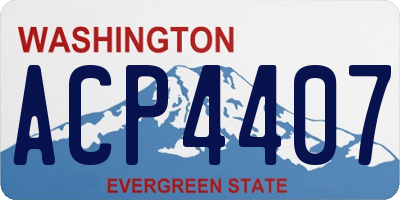 WA license plate ACP4407