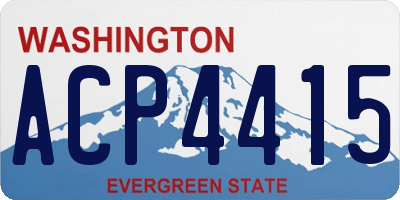 WA license plate ACP4415