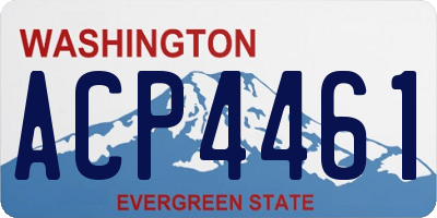 WA license plate ACP4461