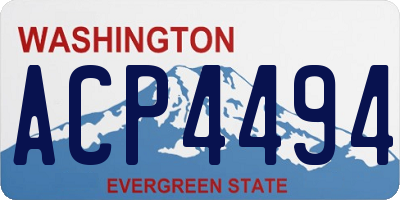 WA license plate ACP4494