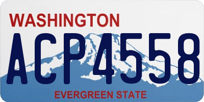 WA license plate ACP4558