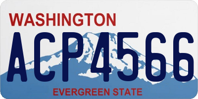 WA license plate ACP4566