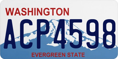 WA license plate ACP4598