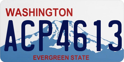 WA license plate ACP4613