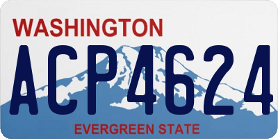 WA license plate ACP4624