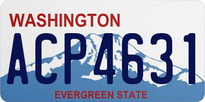 WA license plate ACP4631