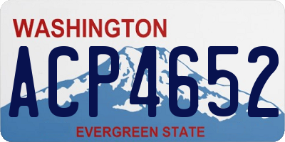 WA license plate ACP4652