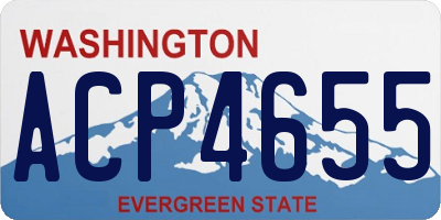 WA license plate ACP4655