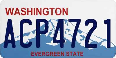 WA license plate ACP4721