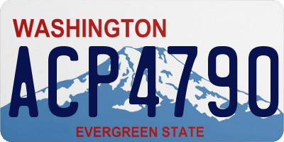WA license plate ACP4790