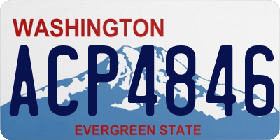 WA license plate ACP4846