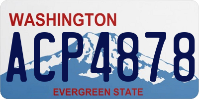 WA license plate ACP4878