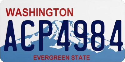 WA license plate ACP4984