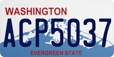 WA license plate ACP5037