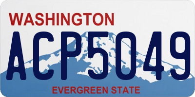 WA license plate ACP5049