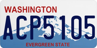 WA license plate ACP5105