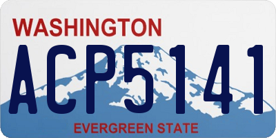 WA license plate ACP5141