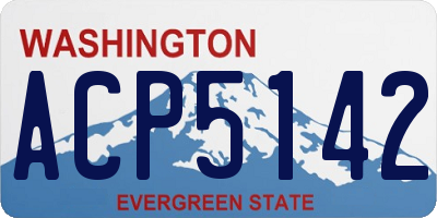 WA license plate ACP5142