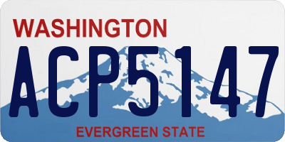 WA license plate ACP5147