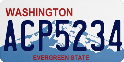 WA license plate ACP5234