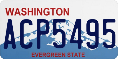 WA license plate ACP5495