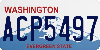 WA license plate ACP5497