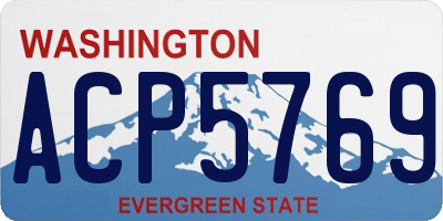 WA license plate ACP5769
