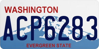 WA license plate ACP6283