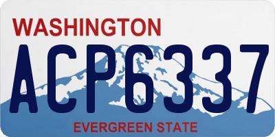 WA license plate ACP6337