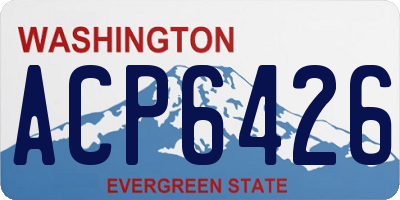 WA license plate ACP6426
