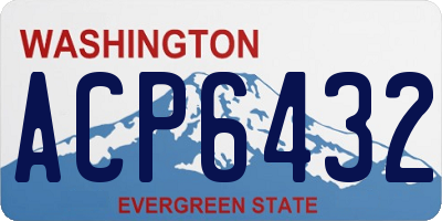 WA license plate ACP6432