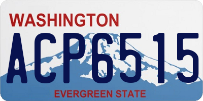 WA license plate ACP6515