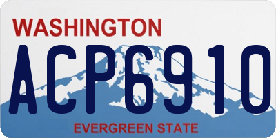 WA license plate ACP6910