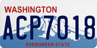 WA license plate ACP7018