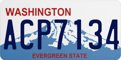 WA license plate ACP7134