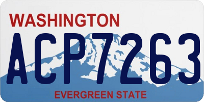 WA license plate ACP7263