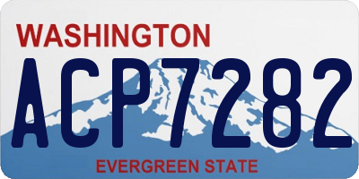 WA license plate ACP7282