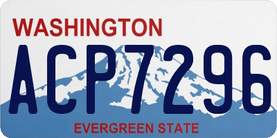 WA license plate ACP7296