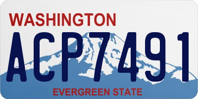 WA license plate ACP7491