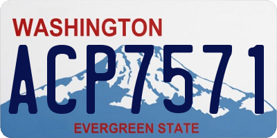 WA license plate ACP7571