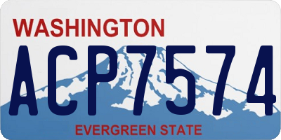 WA license plate ACP7574