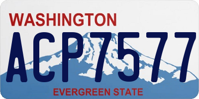 WA license plate ACP7577