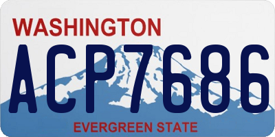 WA license plate ACP7686
