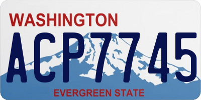 WA license plate ACP7745